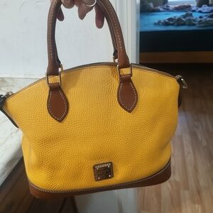 Dooney & Bourke Yellow and Brown Crossbody Bag